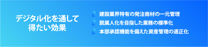 土木専門工事企業様が購買業務のデジタル化を通じて得たい効果　ケーススタディ