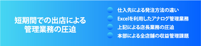 飲食事業の短期間出店における管理業務の課題例　ケーススタディ