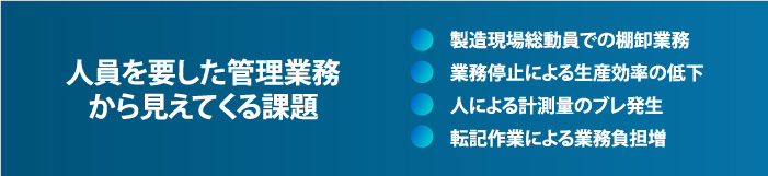 製造現場のデジタル化　アナログな管理業務課題の例