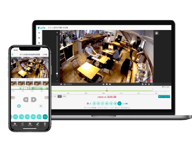 録画カメラ「safie」クラウド管理画面の画面イメージ